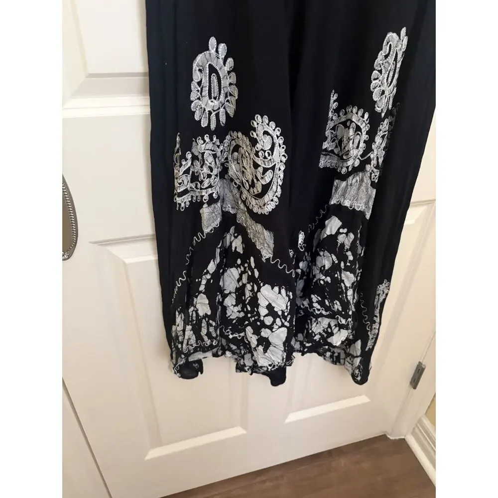 Shoreline Shirt Dress One Size Fits Most High Front Low BackWhite Black